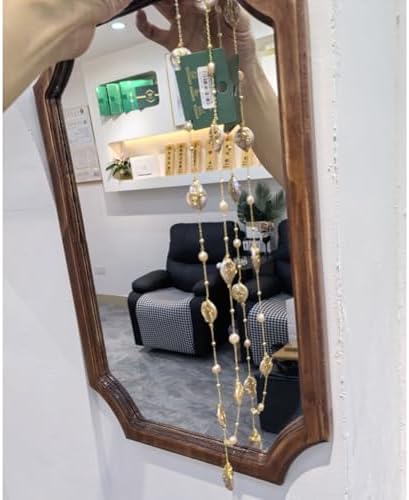 NOIRDA Vintage Wood Bathroom Mirror - 136x75in