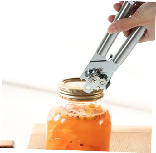 SHOWERORO Silver Manual Can Opener with Lid Lifter