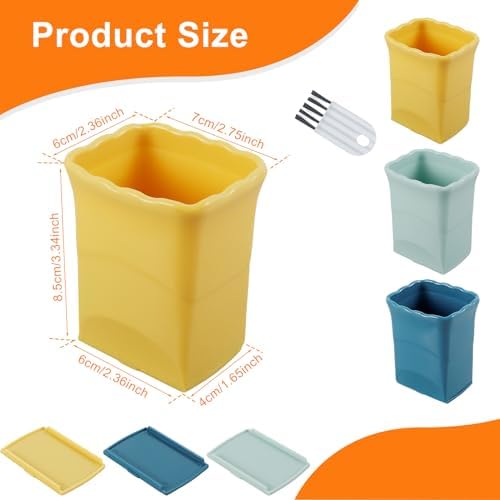 FALESOUL 3Pcs Cup Slicer with Gap Cleaning Brushes