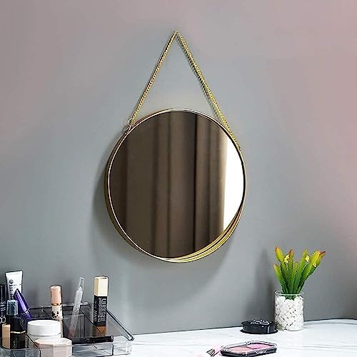 Bleslin 20cm Round Wrought Iron Bathroom Mirror with Rotating Double-Sided Design