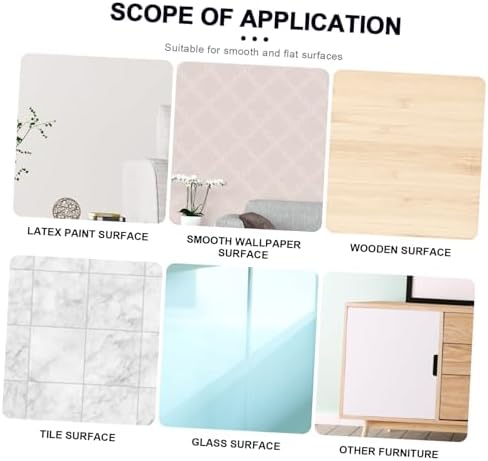 4 Pack Self Adhesive Mirror Tiles Black 20x20cm for Wall Decor