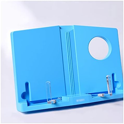 Adjustable Book Stand for Reading and Cooking Blue 11x10 inch Portable Foldable