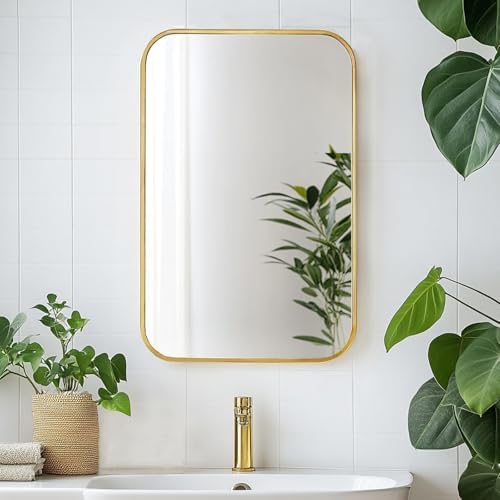 Sunniry Gold Bathroom Mirror 22x30 Inch