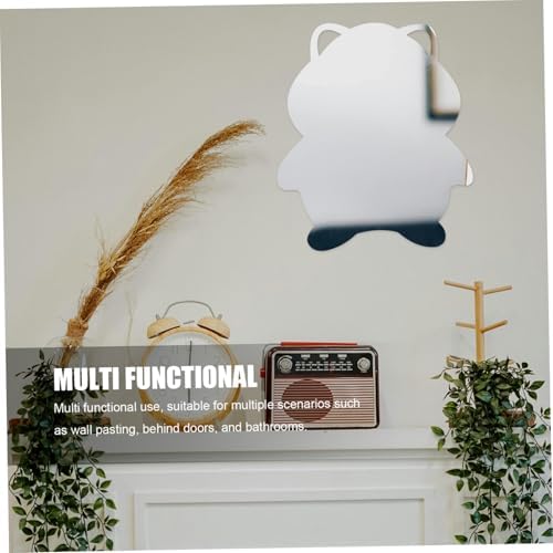HAPINARY Self-Adhesive Acrylic Mirror Animal Shape Wall Decor