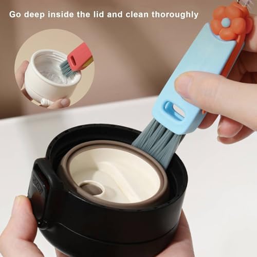 PERZOE 3 in 1 Cup Lid Cleaning Brush Set
