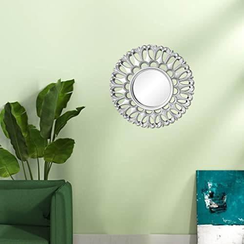 Elegant Circular Wall Mirror - 10x10 Inches Vintage Design