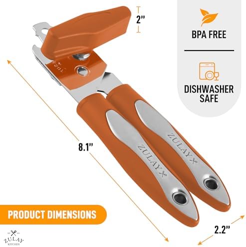 Zulay Kitchen Can Opener - Durable Stainless Steel Comfortable Grip