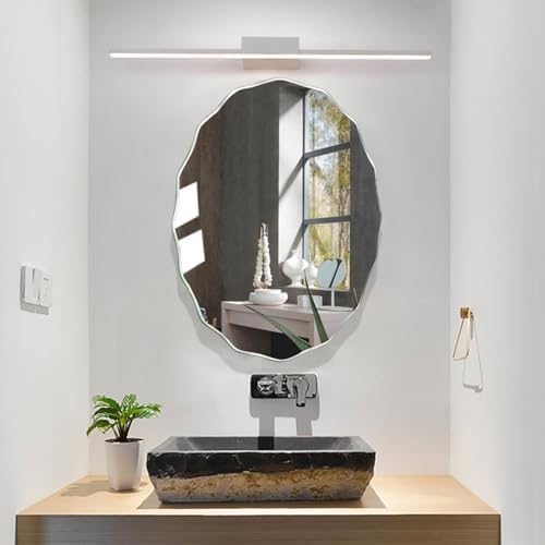 TZUFA Frameless Wavy Bathroom Mirror 36x46cm