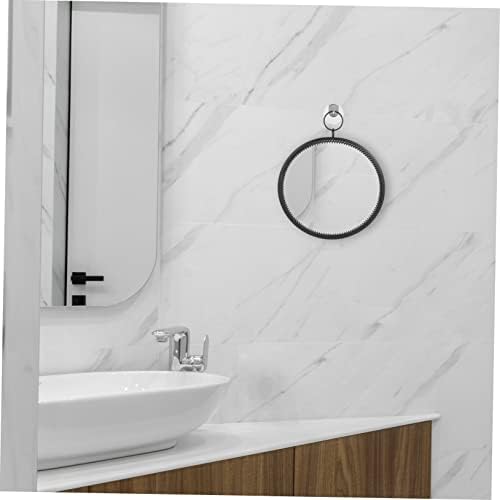 WOONEKY Lighted Round Vanity Mirror Wall Circle Hanging Makeup Mirror