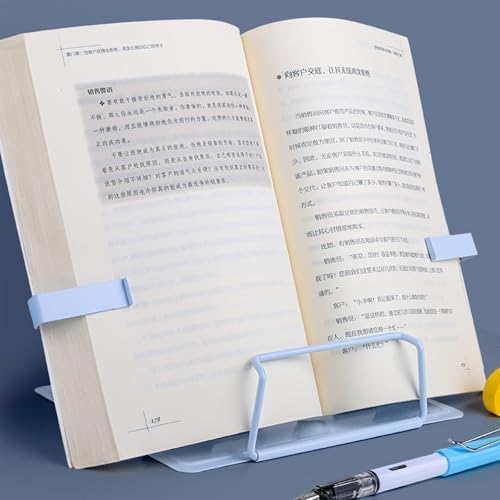Folding Adjustable Bookstand for Reading and Cooking