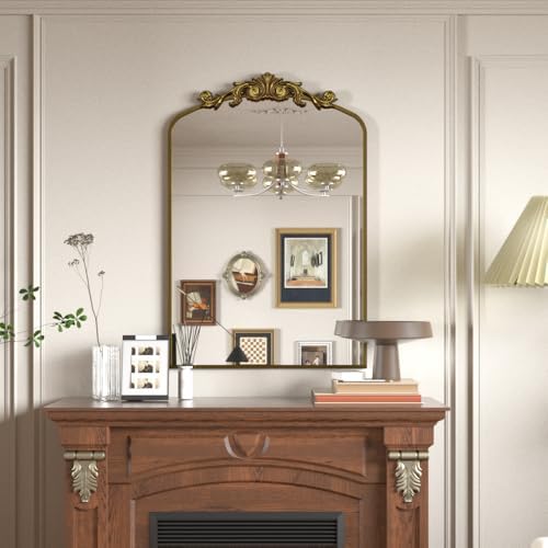 SMIROR Gold Vintage Arch Mirror 24x36 1