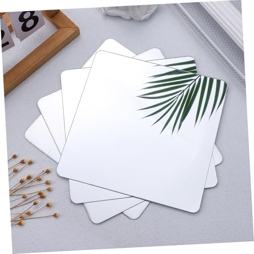 4 Pack Self Adhesive Mirror Tiles Black 20x20cm for Wall Decor