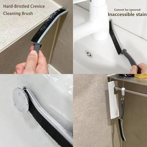 GLIART 3Pcs Hard-Bristled Crevice Cleaning Brush Set