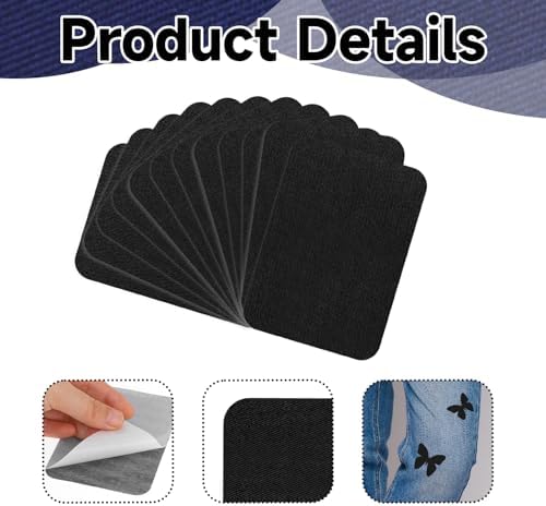12 Pcs Premium Iron-on Patches for Denim Repair and Clothing Decor