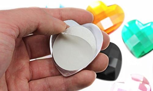 50mm Crystal AB Heart Self Adhesive Rhinestone for Cosplay