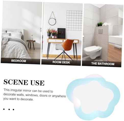 Pink Wavy Cloud Shape Wall Mirror Decor