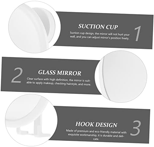PartyKindom Wall Mounted Makeup Mirror with LED Light