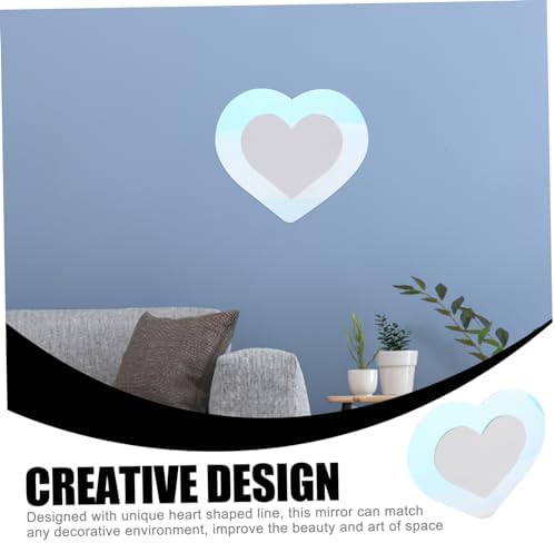 Zerodeko Heart-Shaped Wall Mirror for Decor and Vanity