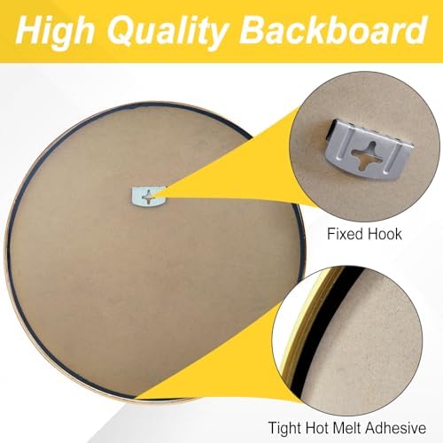 30 Inch Black Round Wall Mirror with Metal Frame 1