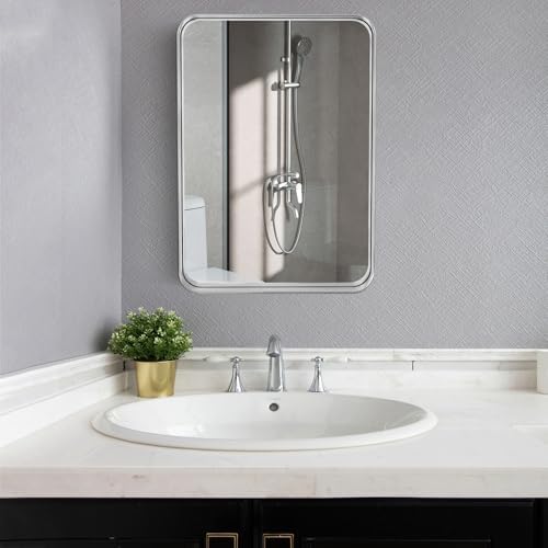 SUEHEE 20x28 Stainless Steel Bathroom Mirror Over Sink