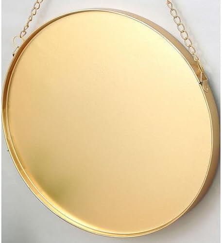 NOIRDA Small Hanging Circle Mirror with Chain