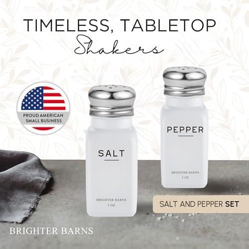 Brighter Barns White Salt Pepper Shakers Set
