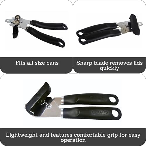 Imusa USA Manual Chef Can Opener Black