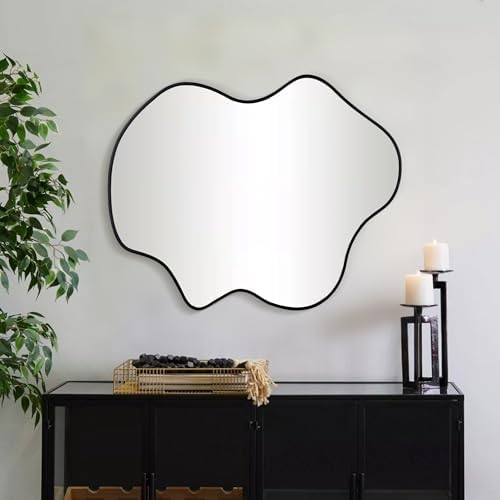 CULER Irregular Black Frosted Wall Mirror