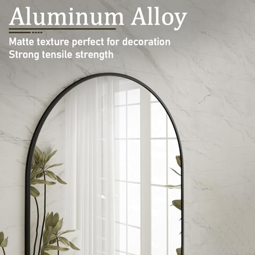 VooBang Black Oval Wall Mirror 22x38 Inch