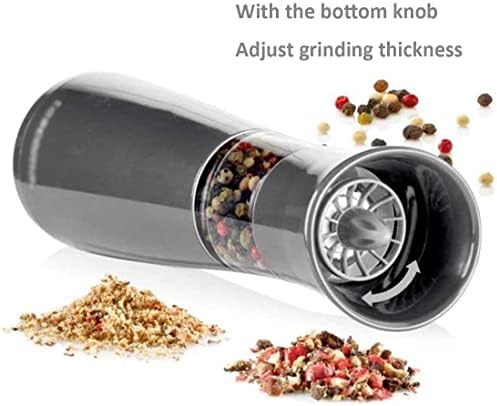 Premium Salt and Pepper Grinder Set - 2 pcs Stainless Steel with Ceramic Rotor