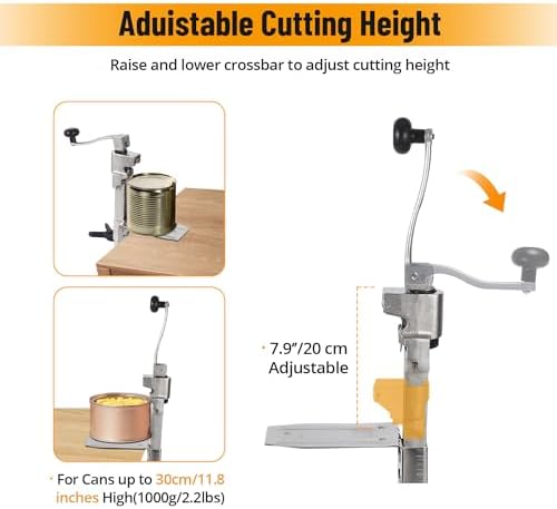 Towallmark Manual Can Opener with 3 Spare Blades