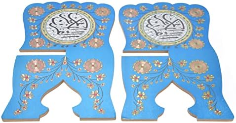 Foldable Bible Stand for Reading and Quran Holder Blue
