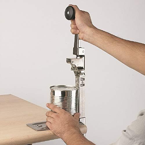 BOJ Commercial Grade Manual Can Opener with Angled Bar 19 Inch Table Mount