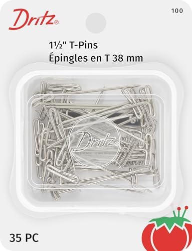 Dritz 100 T Pins 1-12 Inch Nickel