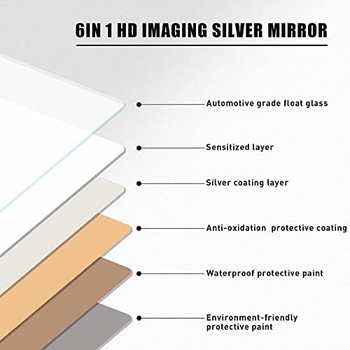 24 Inch Round Mirror with Black Aluminum Frame