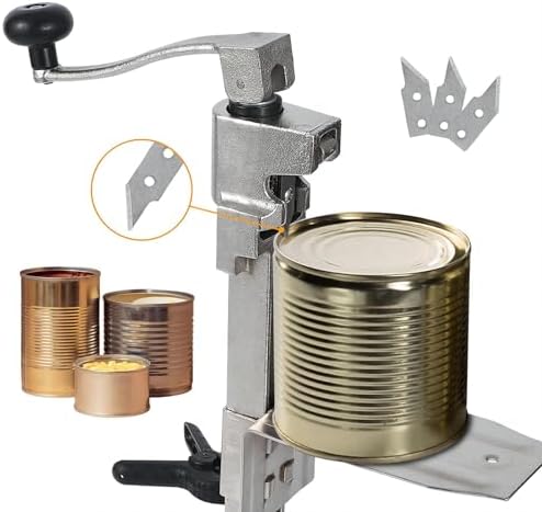 MilleLoom Heavy Duty Manual Can Opener with 3 Blades