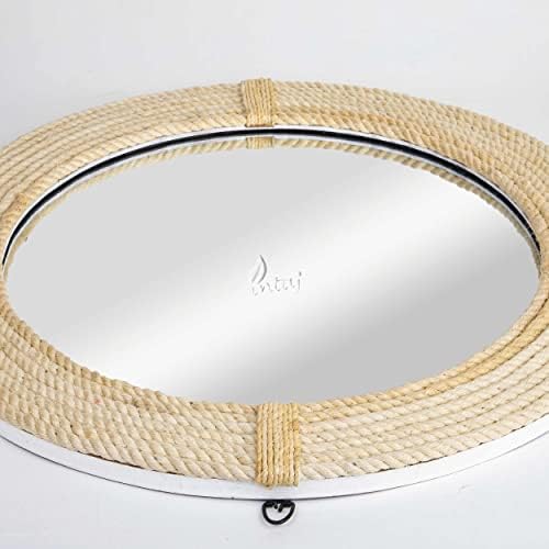 OUTRIGHT 9 Inch Round Wall Mirror for Bathroom and Living Room Decor