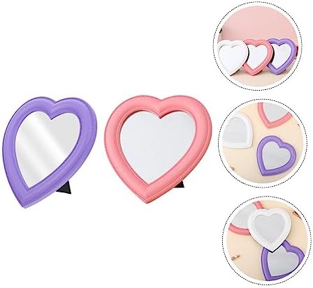 GALPADA Heart Shaped Vanity Mirror 2pcs