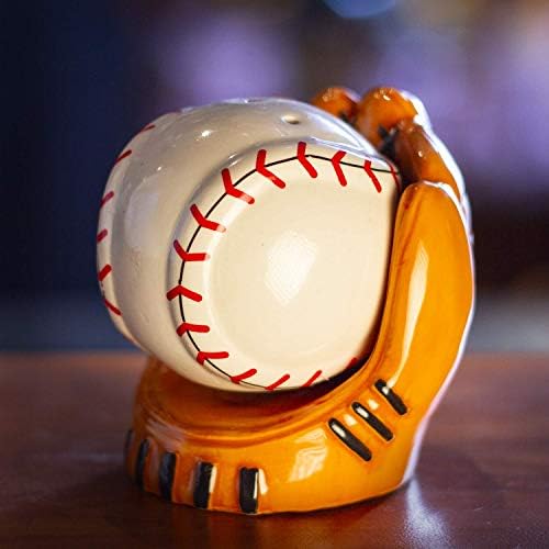 Pacific Giftware Baseball and Gloves Ceramic Shaker Set 1