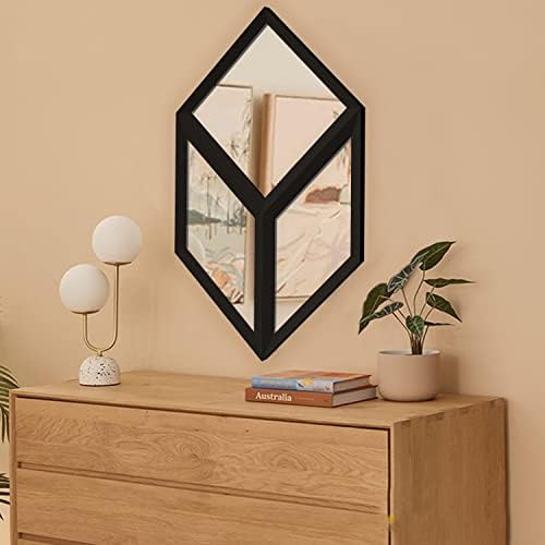 H-A 10x10 Inch Wall Mirror Set of 3 Black