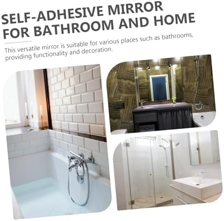 PRETYZOOM Self-Adhesive Wall Mirror for Bathroom and Bedroom