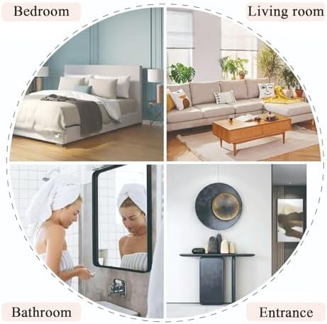 Teardrop Shape Framed Hanging Mirror Gold