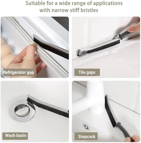 Zomanon Black White Crevice Cleaning Brush 2-Piece