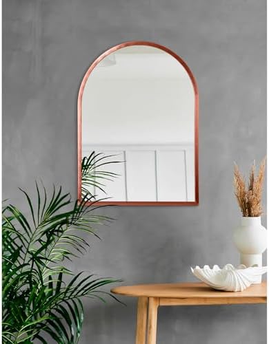 Arched Metal Wall Mirror 20x16 for Bathroom and Living Room