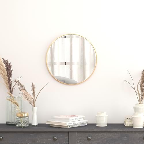 Flash Furniture Julianne 20 Gold Circle Wall Mirror 1