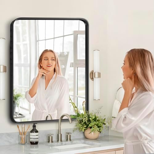 Zibbizo 30x40 Bathroom Mirror with Metal Frame