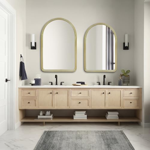 Gold Arched Mirror 20x30 Wall Decor for Bathroom Living Room