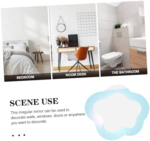 Modern Pink Wavy Cloud Shape Wall Mirror