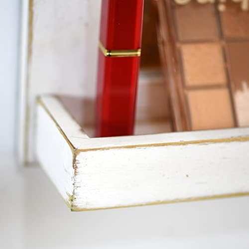 118 x 158 inch Vintage Wood Farmhouse Wall Mirror with Shelf