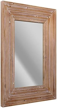 Head West Natural Whitewash Wood Accent Mirror - 30 x 40